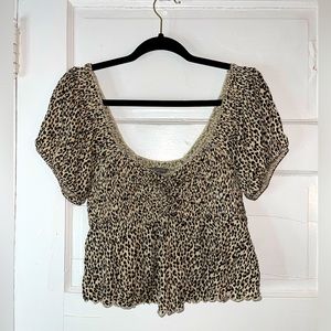 Animal Print Flowy Top